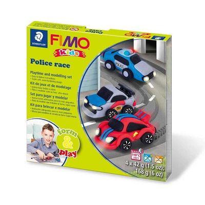 Fimo Kids Modelling Clay Play Set Police Race_DISC