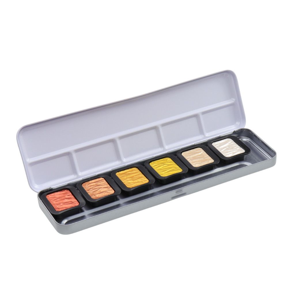 Finetec Artist Watercolours 6-Color Set Pearl Metals