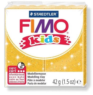 Fimo Kids Modelling Clay 42g Glitter Gold_DISC