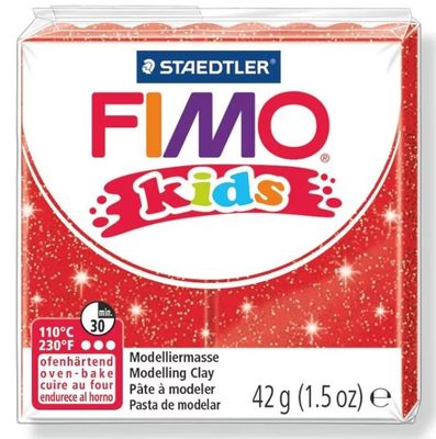 Fimo Kids Modelling Clay 42g Glitter Red_DISC