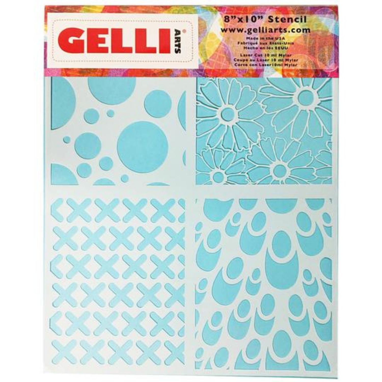 Gelli Arts Stencil 8" x 10" Beads