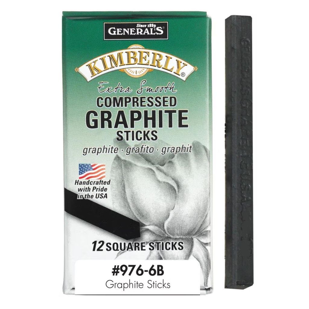 Compressed Graphite Sticks Square 12 Per Box (976-6B)
