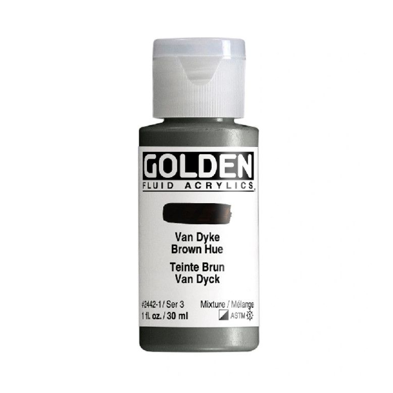 Golden Fluid 1oz. Van Dyke Brown Hue S3 **ND**