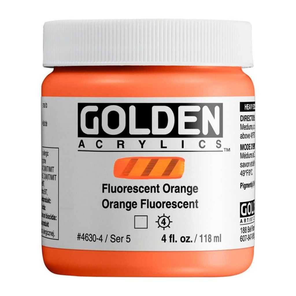 Golden Heavy Body 4oz. Jar Fluorescent Orange S5 **SO** **ND**
