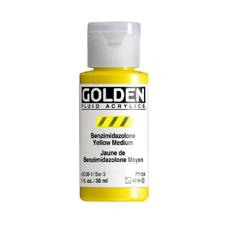 Golden Fluid 1oz. Benzimidazolone Yellow Med S3 **ND**
