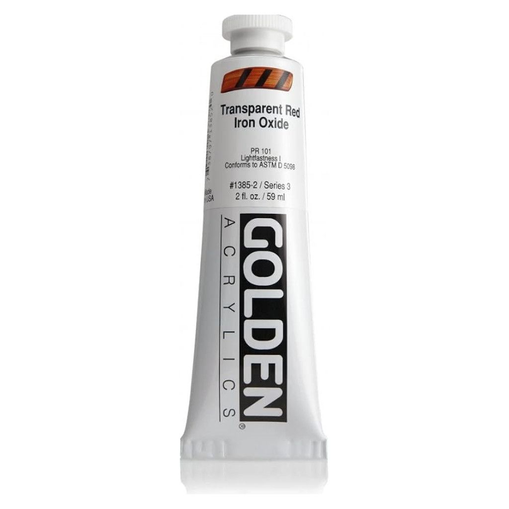 Golden Heavy Body 2oz. Tube Transparent Red Iron Oxide S3 **ND**