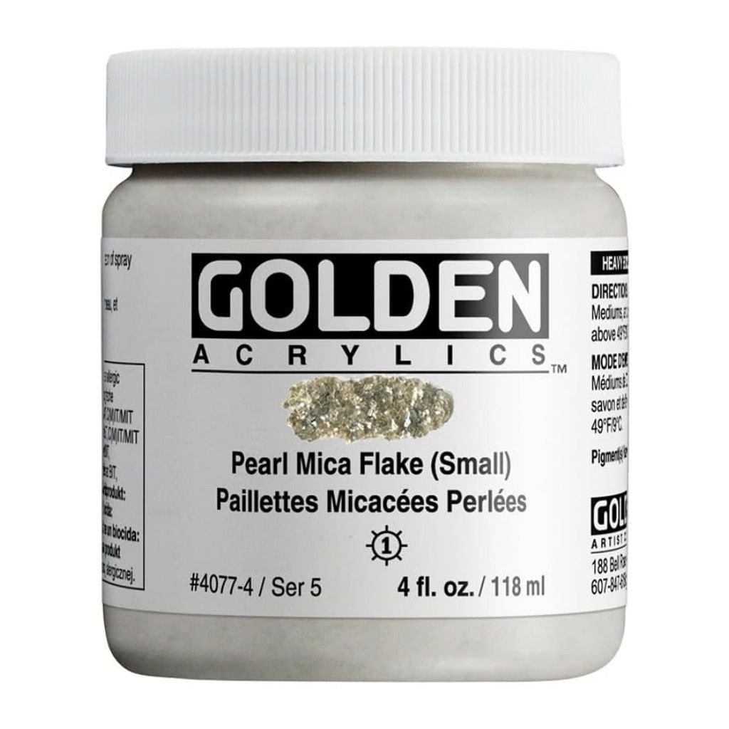 Golden Heavy Body 4oz. Jar Pearl Mica Flake Sm S5 **SO** **ND**