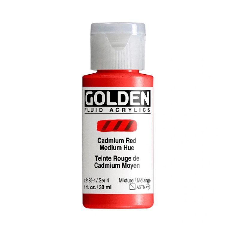 Golden Fluid 1oz. Cad Red Med Hue S4 **ND**