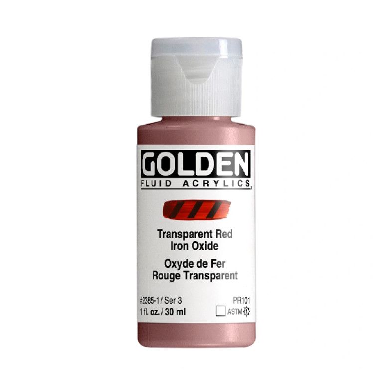 Golden Fluid 1oz. Transparent Red Iron Oxide S3 **ND**