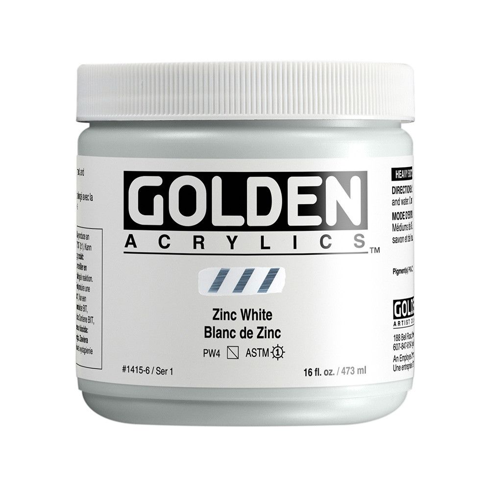 Golden Heavy Body 16oz. Jar Zinc White S1 **ND** *SO*