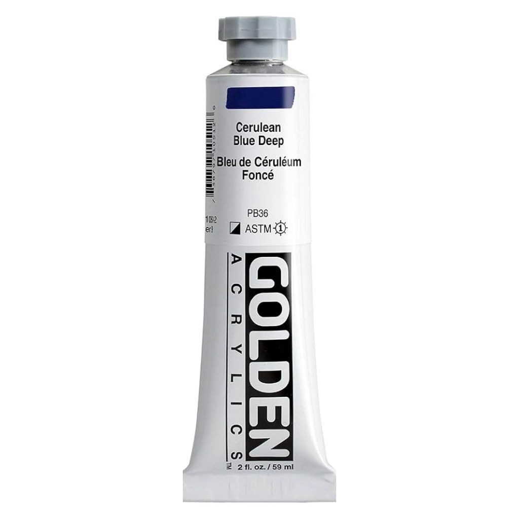 Golden Heavy Body 2oz. Tube Cerulean Blue Deep S9 **ND**