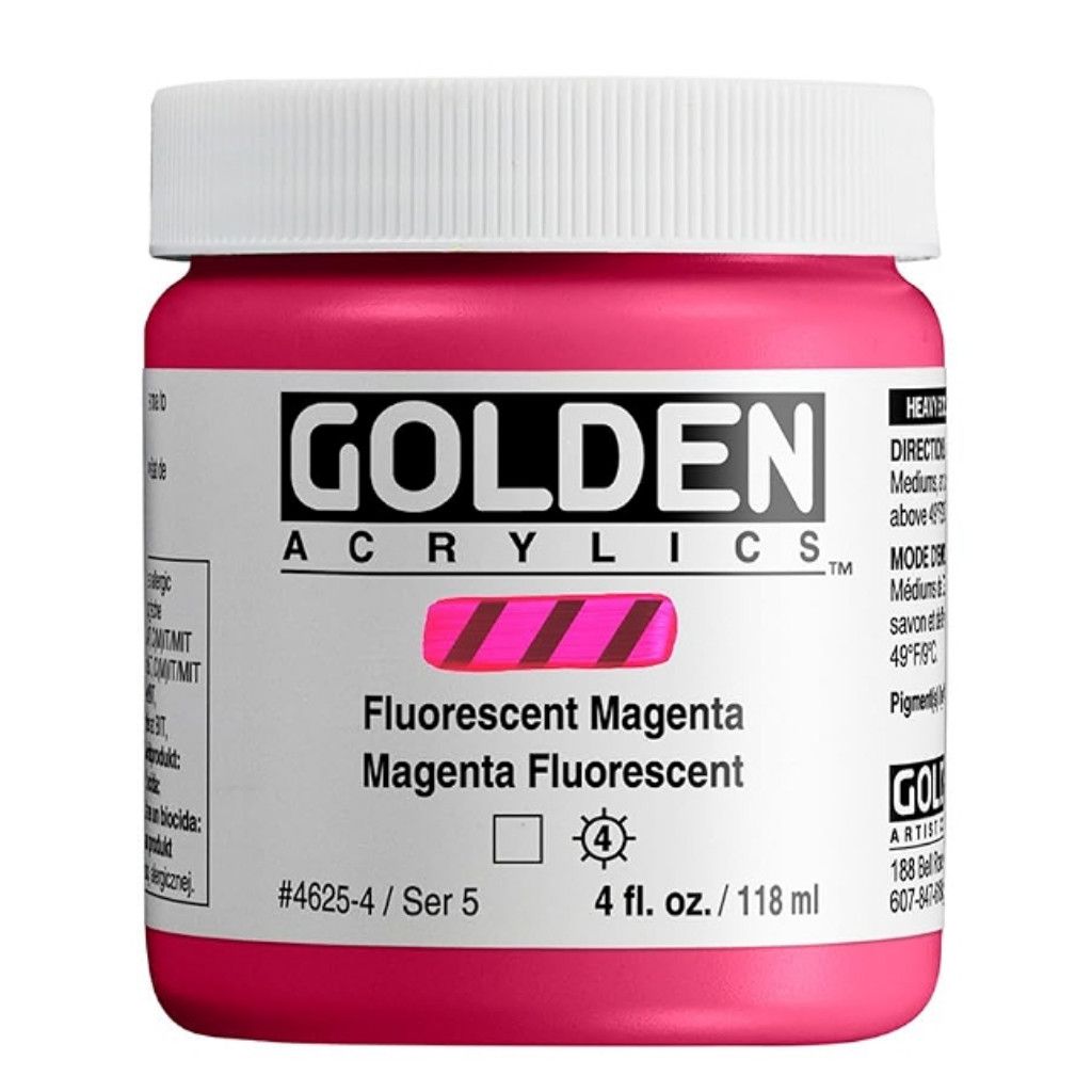Golden Heavy Body 4oz. Jar Fluorescent Magenta S5 **SO** **ND**