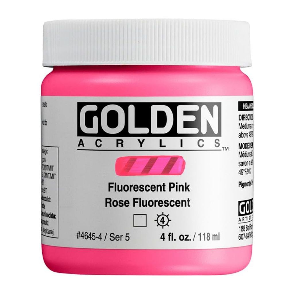 Golden Heavy Body 4oz. Jar Fluorescent Pink S5 **SO** **ND**