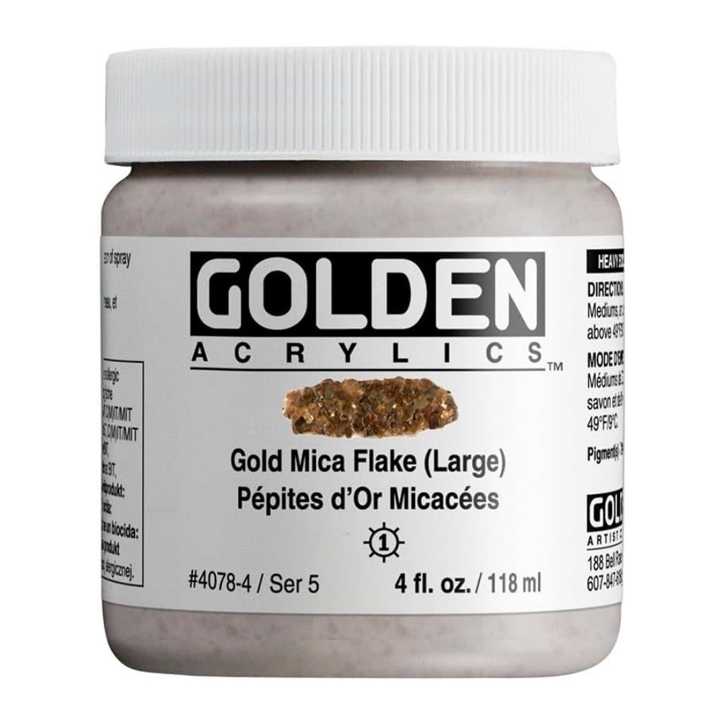 Golden Heavy Body 4oz. Jar Gold Mica Flake Lge S5 **SO** **ND**