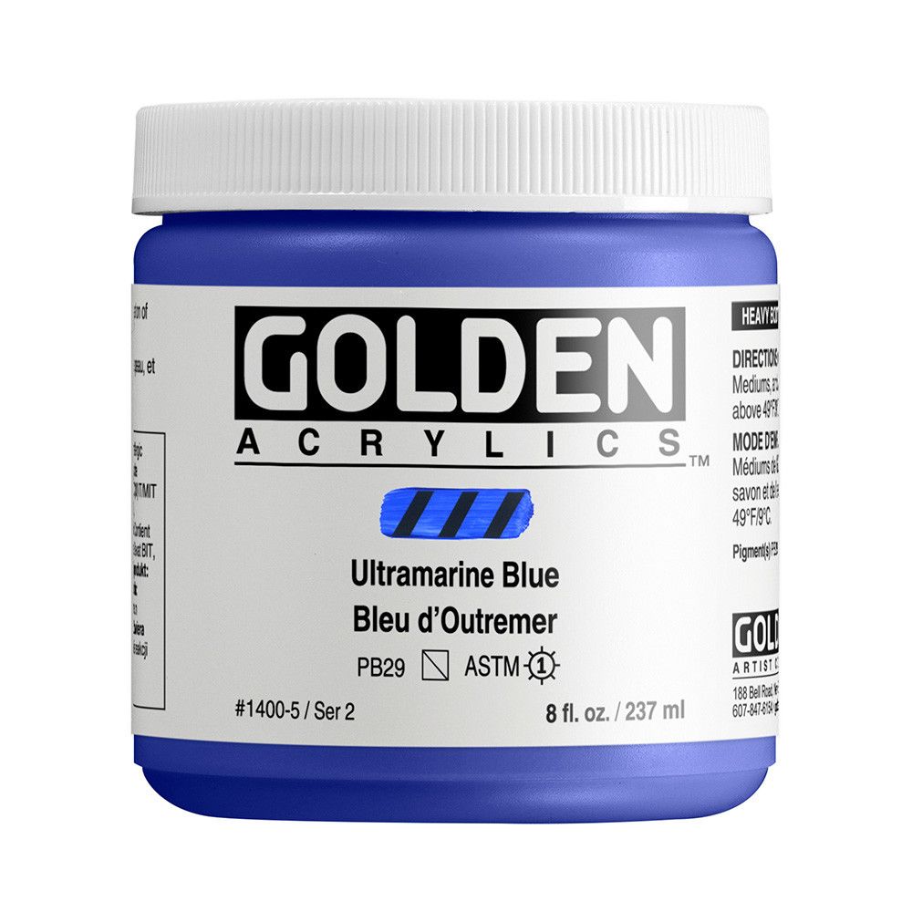 Golden Heavy Body 8oz. Jar Ultramarine Blue Series 2 **ND** **SO**