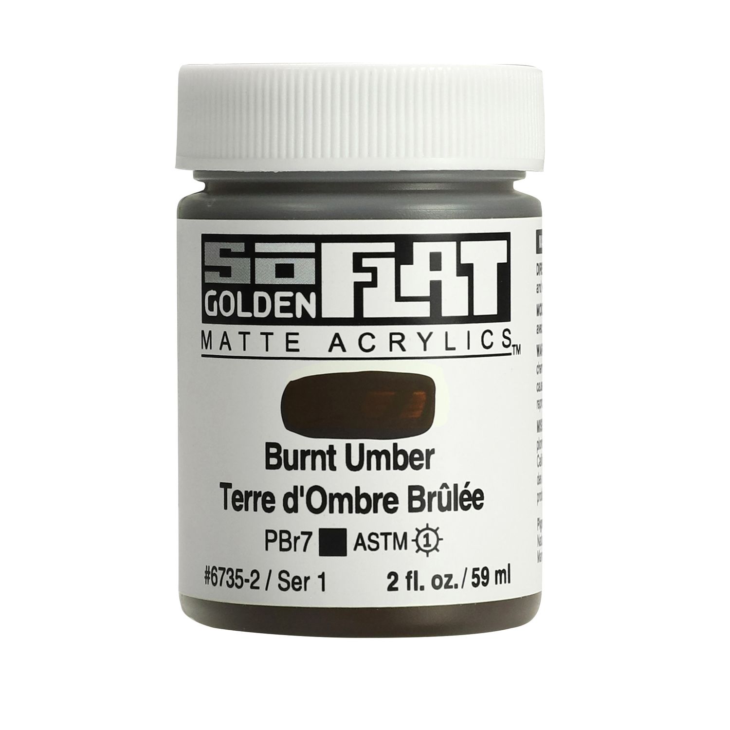 Golden So Flat 2oz. Burnt Umber S1 **ND**