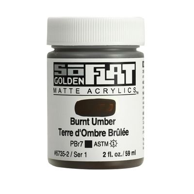 Golden So Flat 2oz. Burnt Umber S1 **ND**