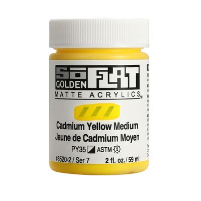 Golden So Flat 2oz. Cadmium Yellow Medium S7 **ND**