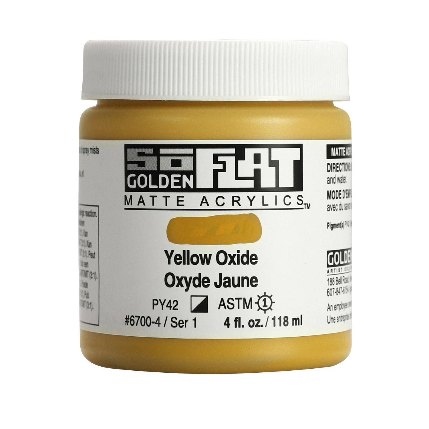 Golden So Flat 4oz. Yellow Oxide S1 **ND**