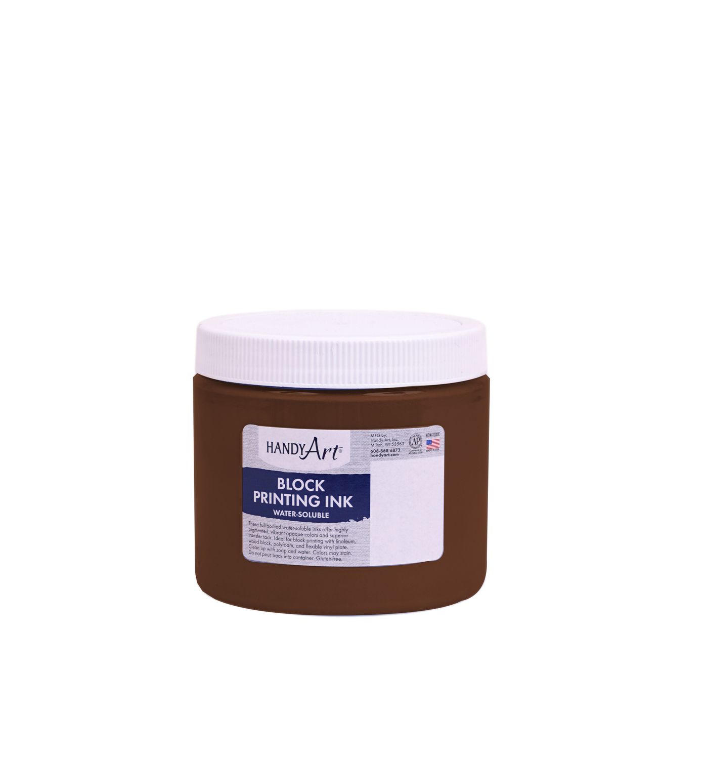 Handy Art Block Printing Ink Brown 16oz **ND**