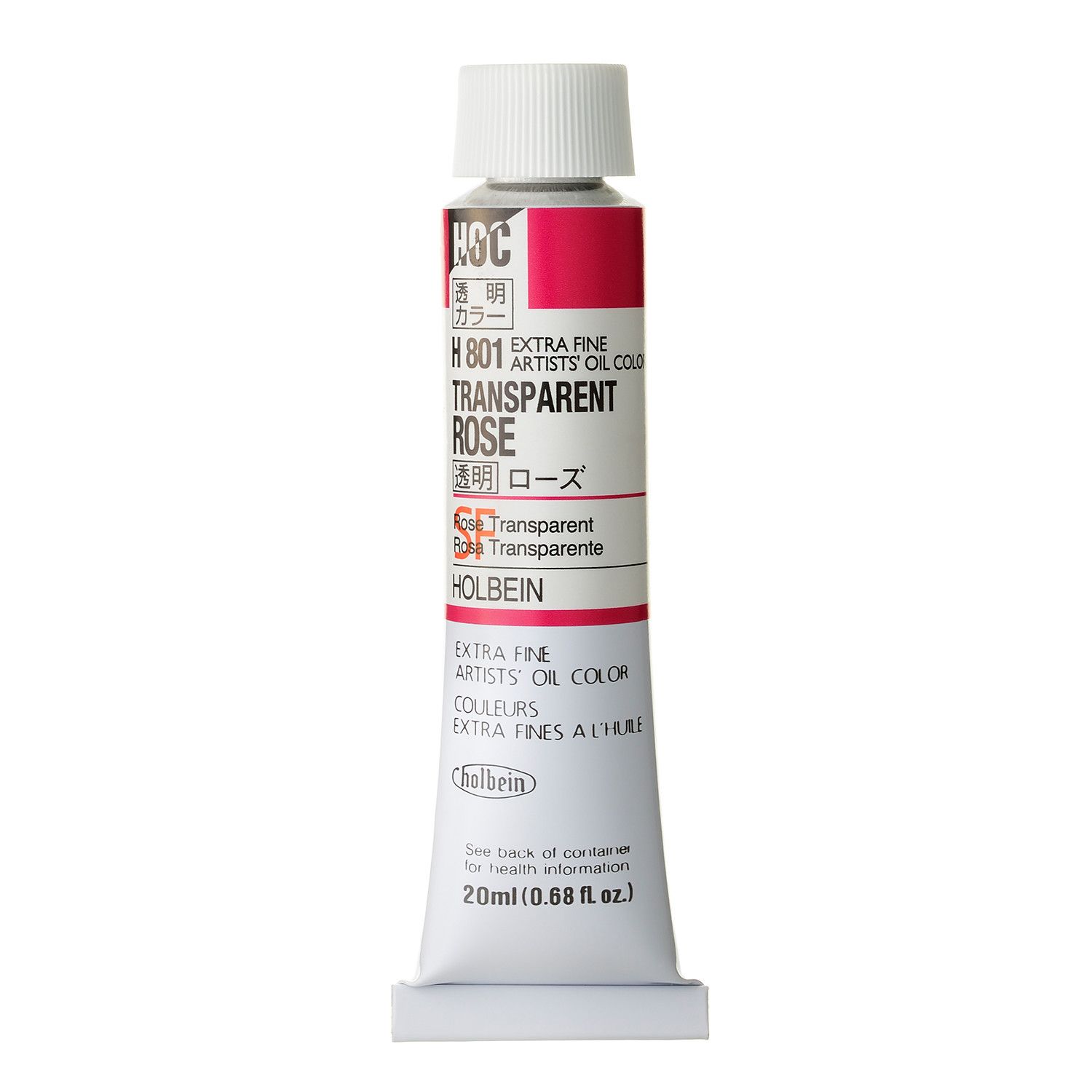 Holbein Artists Oil 20ml H801 Trans. Rose SB