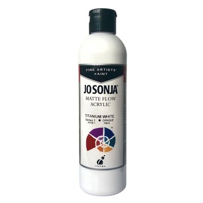 Jo Sonja Artists' Matte Flow Acrylic 8oz. Titanium White