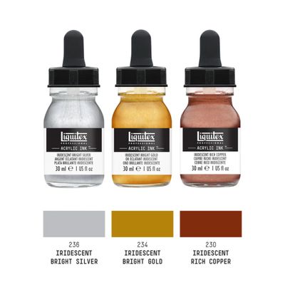 Liquitex Acrylic Ink Set Iridescents (3 x 30ml) **ND**