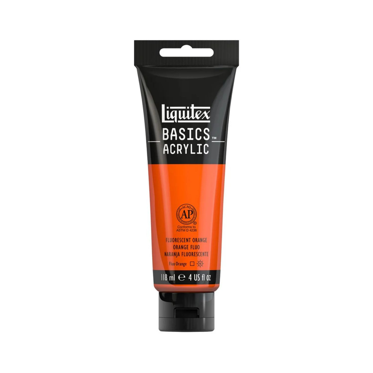Liquitex BASICS Acrylic 118ml Fluorescent Orange *ND*