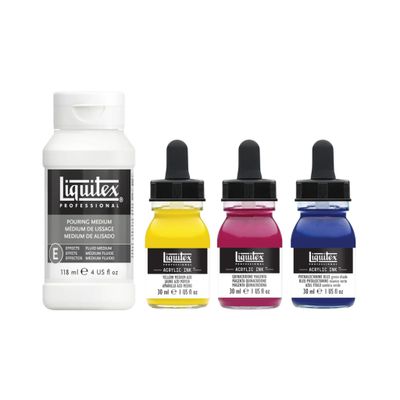 Liquitex Acrylic Ink Pouring Technique Primary Colors Set 4pc **ND**