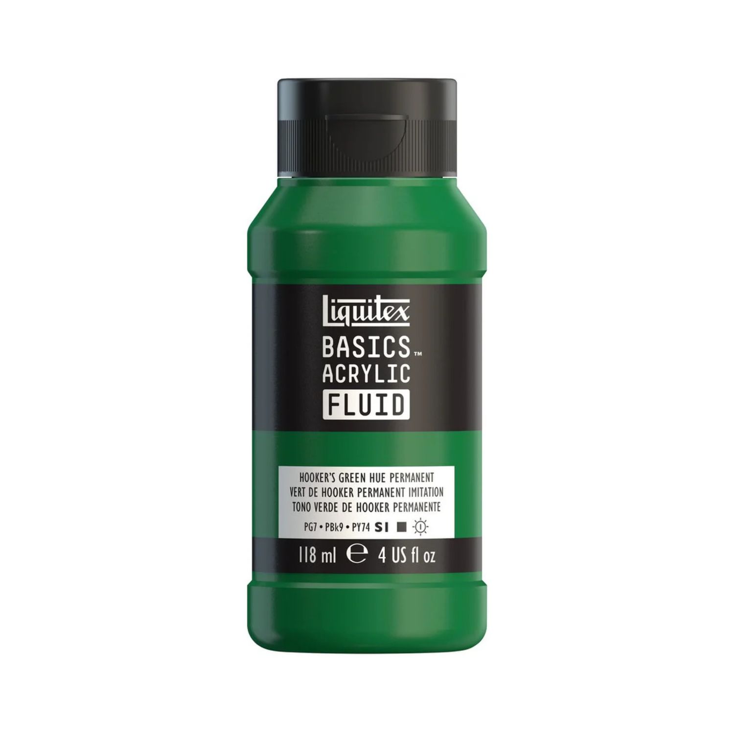 Liquitex Basics Fluid Acrylic 4oz Hooker's Green Hue Permanent **ND**