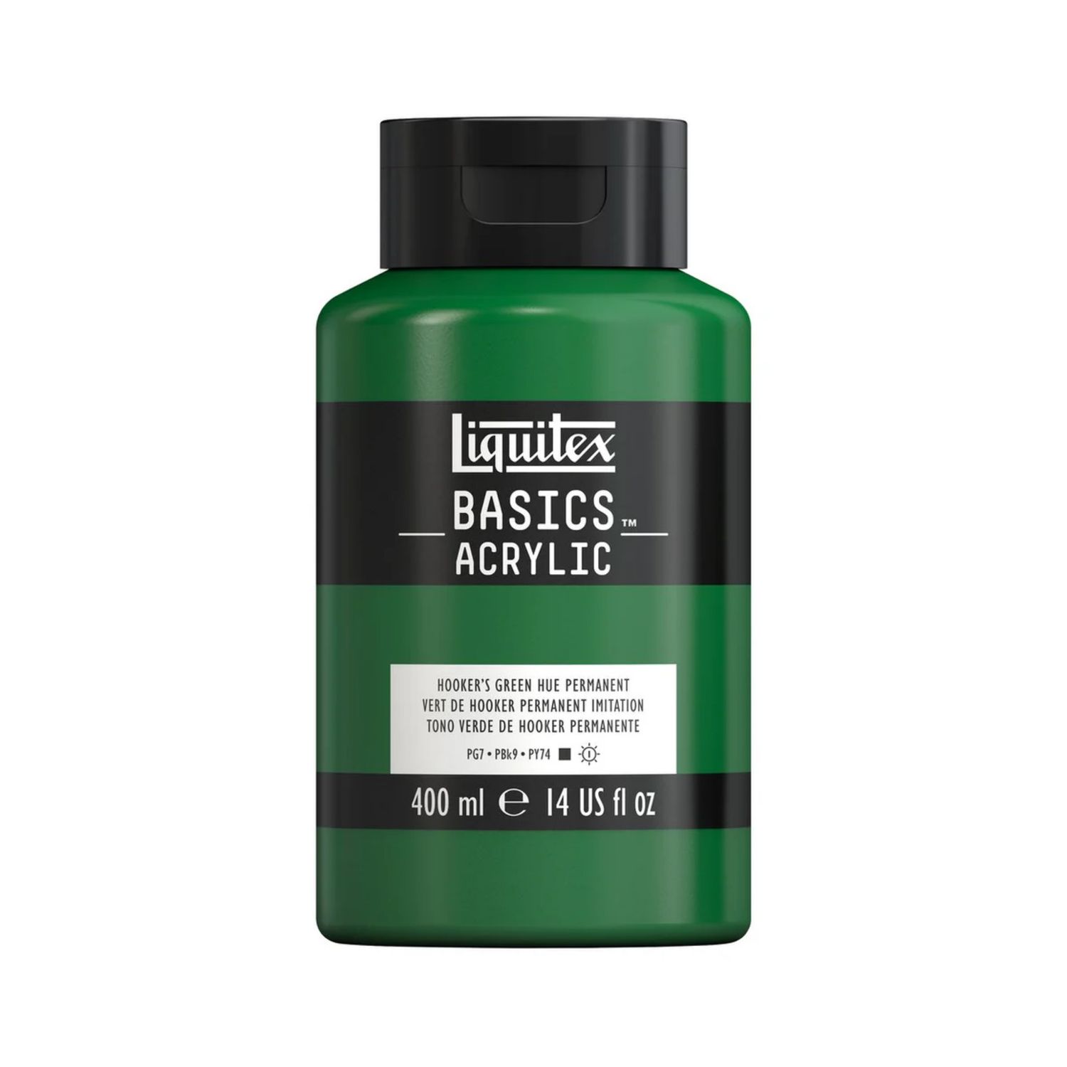 Liquitex Basics Acrylic 400ml Jar Hooker's Green Hue Permanent *ND*