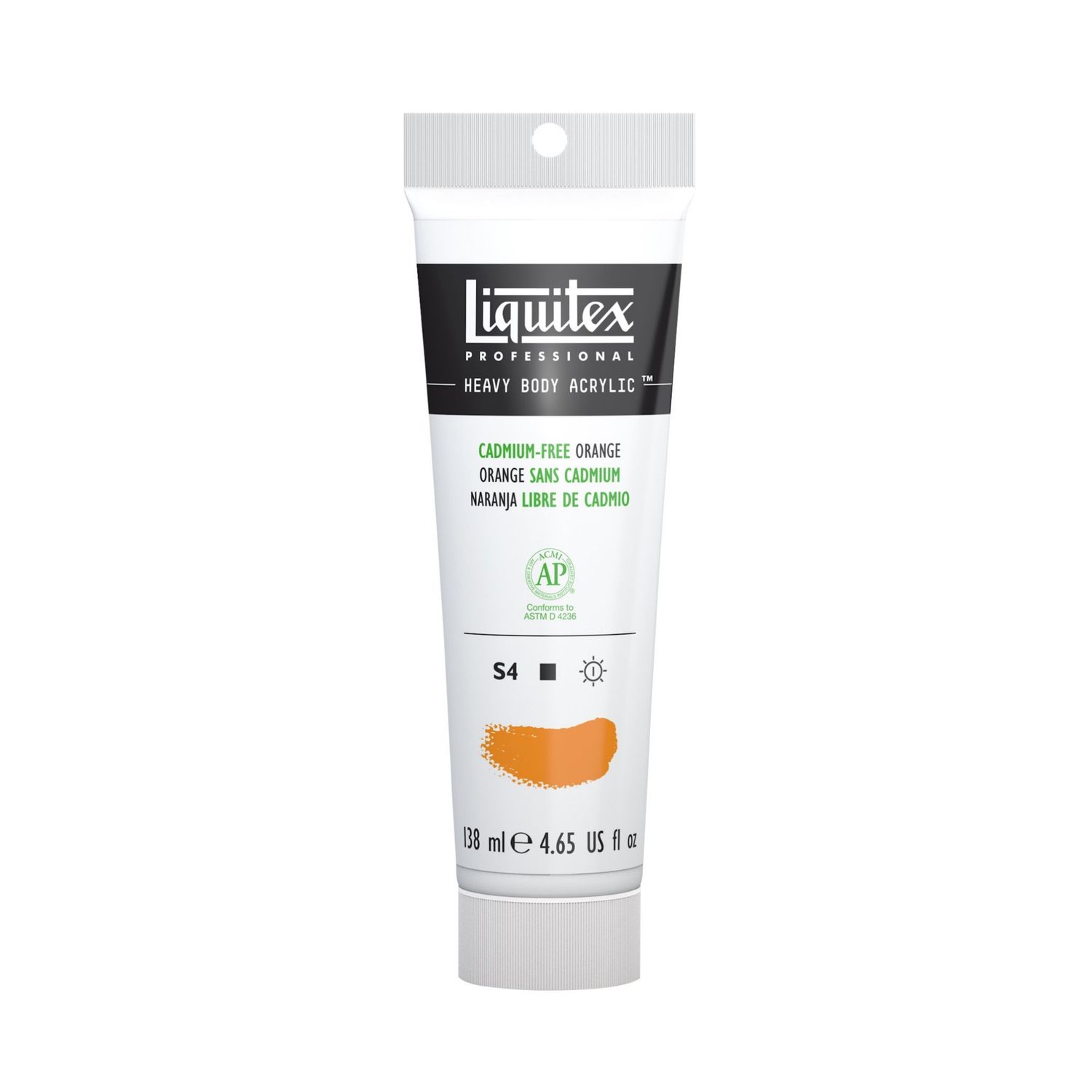 Liquitex Heavy Body Acrylic 4.65oz Tube Cadmium-Free Orange S4 **ND**