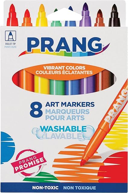 Prang Markers Washable Classic 8 Colour Set (80680)