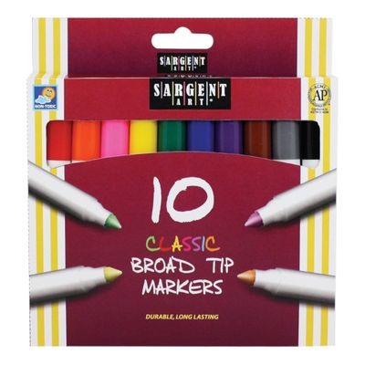 Markers Broad Tip Classic 10 Count Sargent Art *DISC*