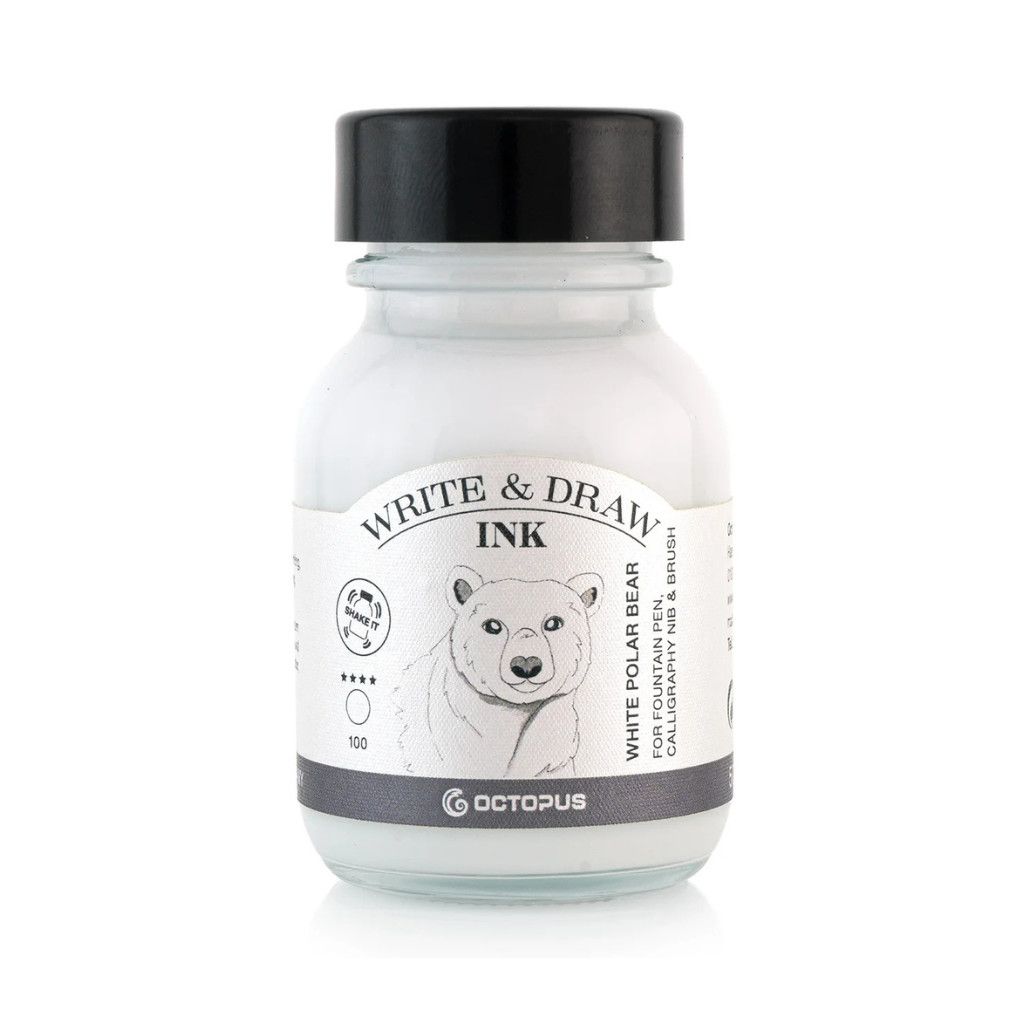 Octopus Write &amp; Draw Ink 50ml - White Polar Bear