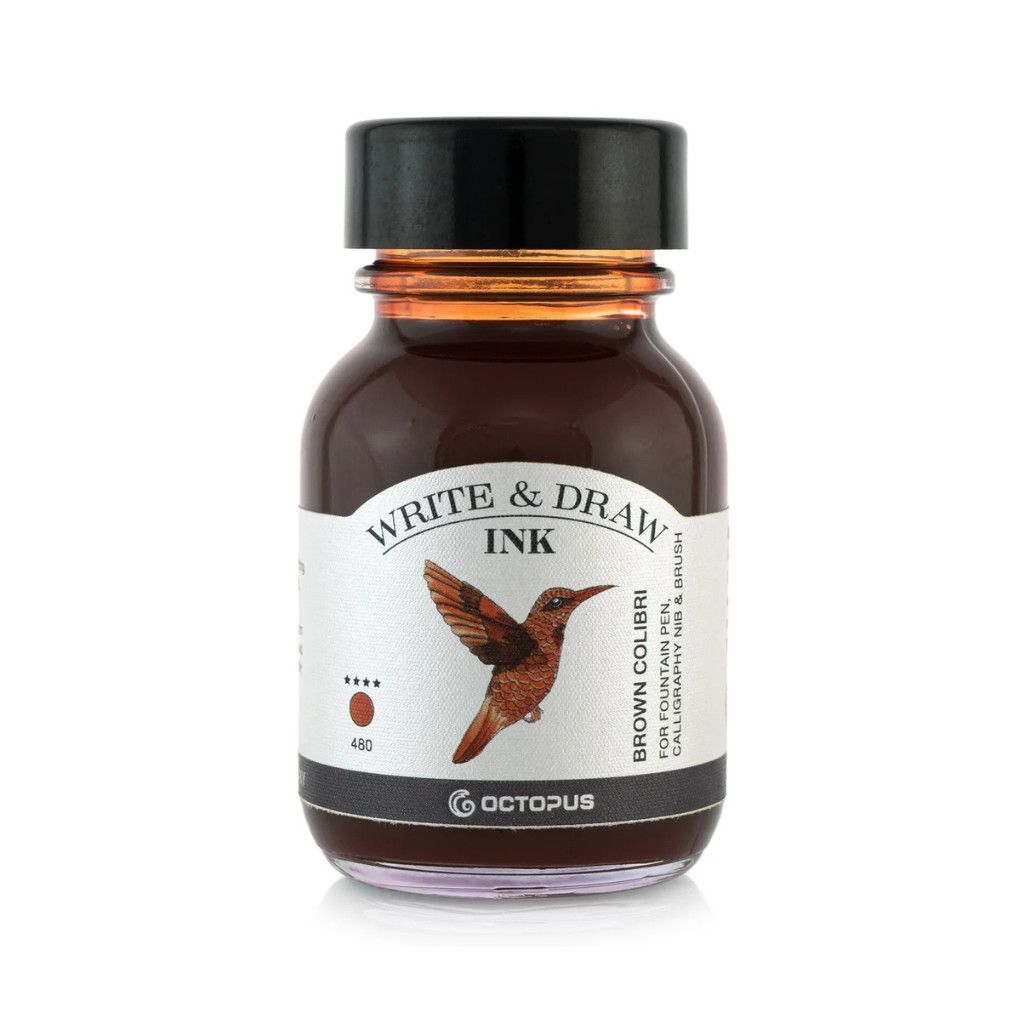 Octopus Write &amp; Draw Ink 50ml - Brown Colibri