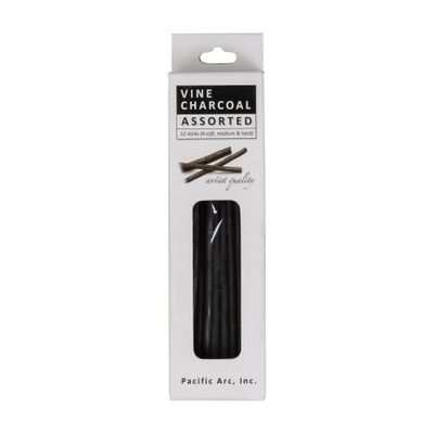 Pacific Arc Vine Charcoal Assorted 12 Sticks