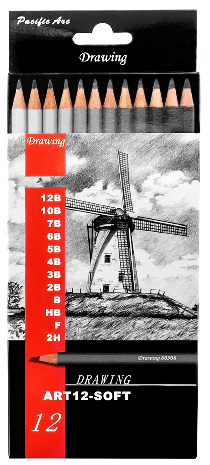 Pacific Arc Drawing Pencil Set 12 Grades 2H-12B