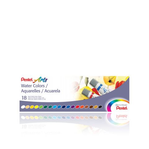 Pentel Water Colours 18 Tube Set
