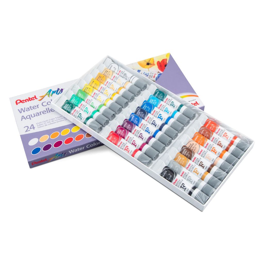 Pentel Water Colours 24 Tube Set