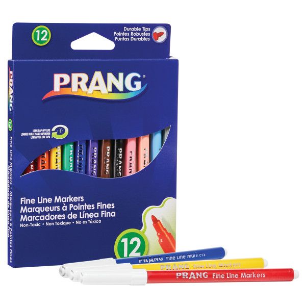 Prang Fine Line Marker Set 12 Colour (80714) *DISC*