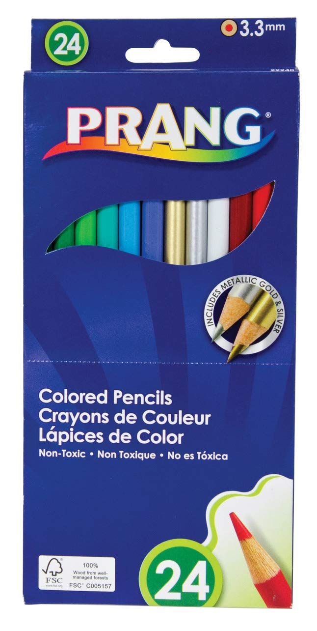 Prang Thick Core Coloured Pencil Set 24 Count 3.3mm Core (22240) *DISC*