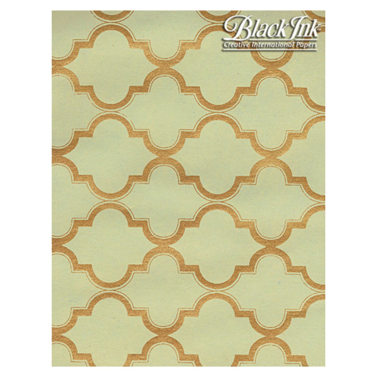 Paper Moroccan - Gold on celadon green **ND-SO**