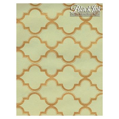 Paper Moroccan - Gold on celadon green **ND-SO**