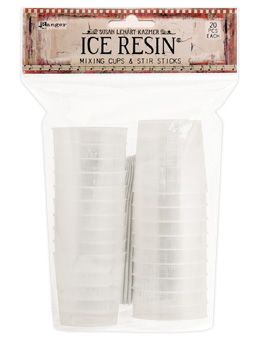 Ranger Ice Resin Mixing Cups &amp; Stir Sticks 20pcs **ND**