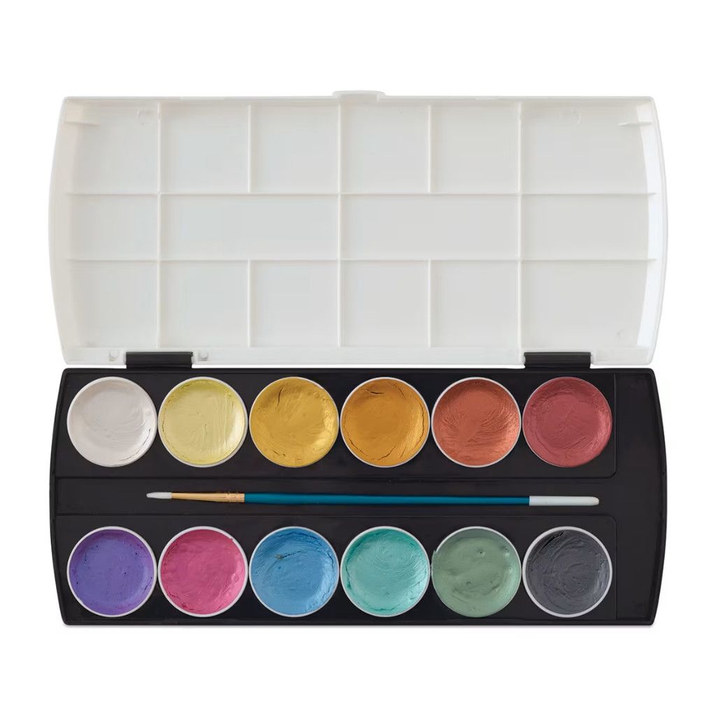 Richeson Watercolour Collegiate Semi-Moist Metallic Set 12