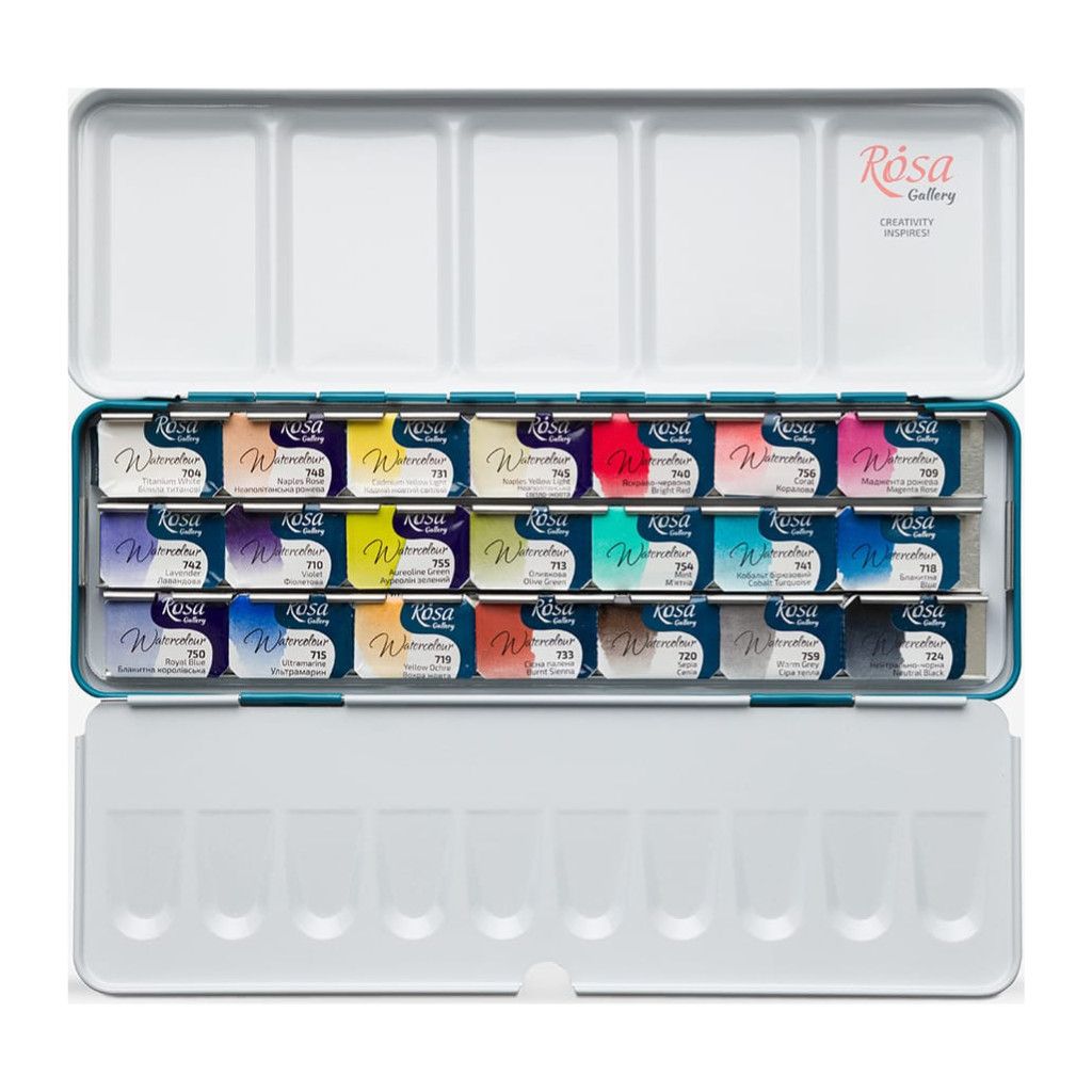 Rosa Watercolour Pan Set 21 Romantic Colours
