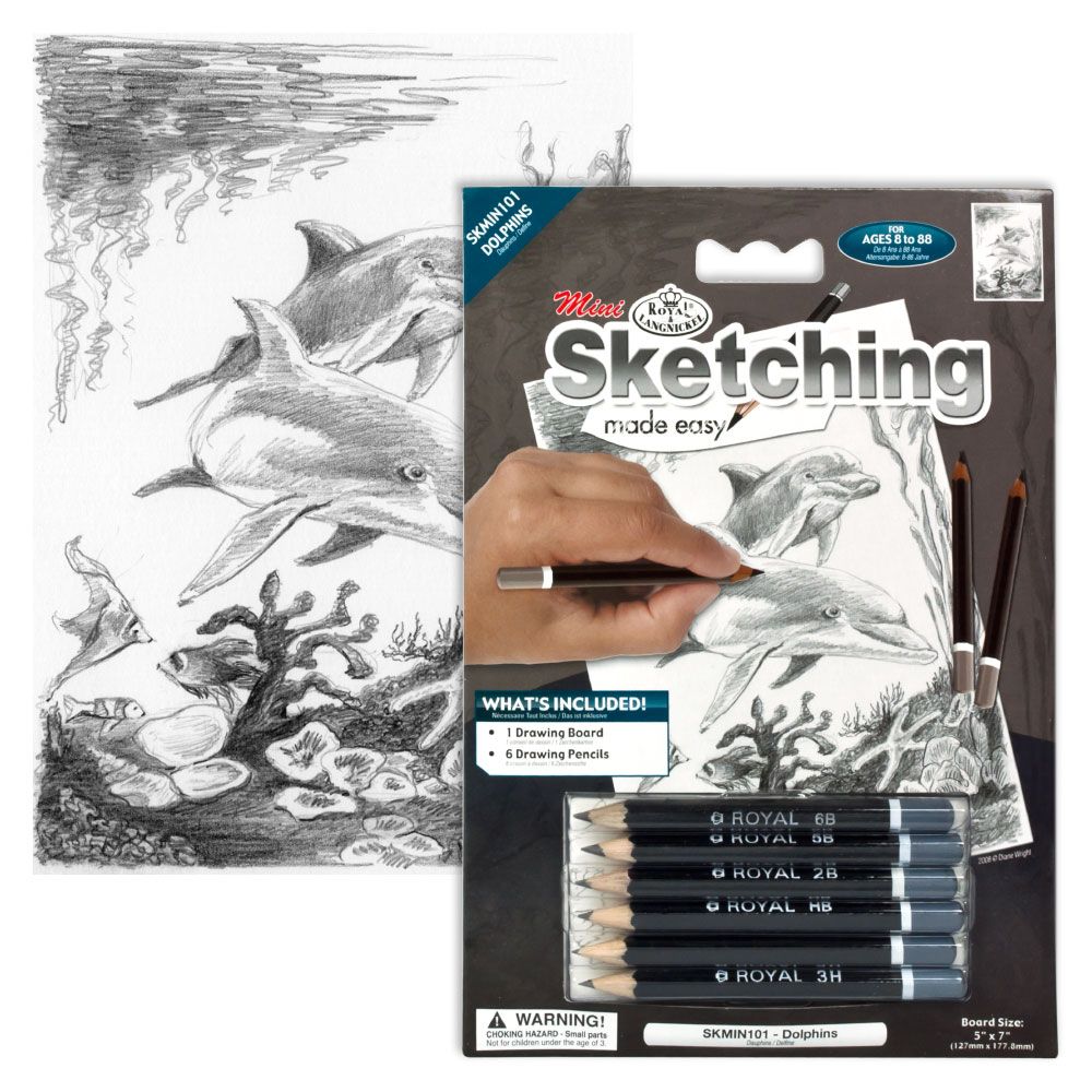 Royal &amp; Langnickel Mini Sketching Made Easy Dolphins