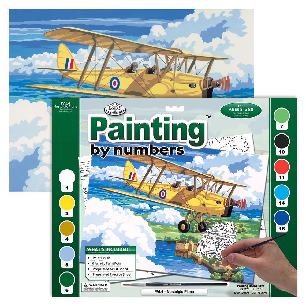 Royal &amp; Langnickel Paint By Numbers Nostalgic Plane