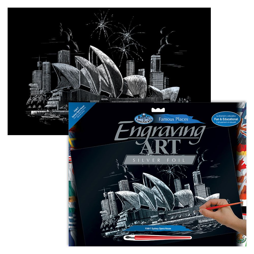 Royal &amp; Langnickel Engraving Art Famous Places Silver Sydney Opera House